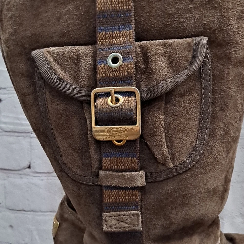 UGG Brown Retro Cargo Suede Boot